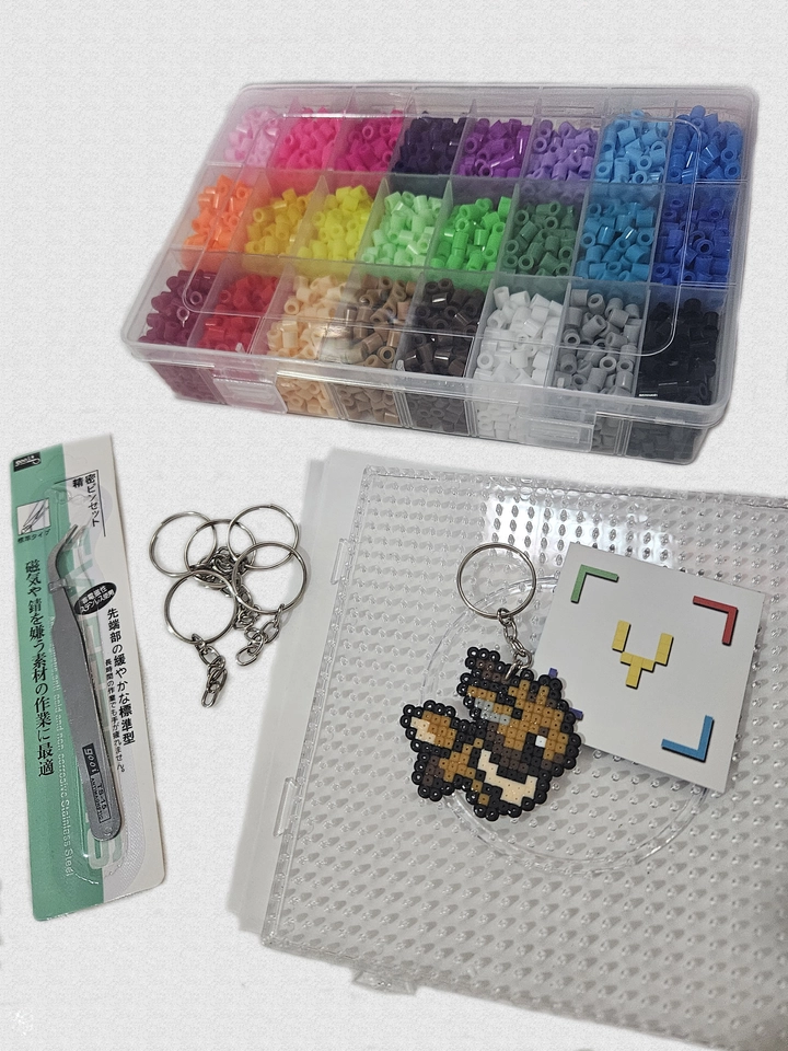Kit Completo Hama Beads 5mm - 24 cores - c/ Caixa Organizadora